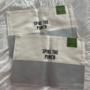 Kate Spade 2 Silver Glitter Placemats